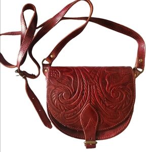 Kouros Made In Greece Leather Crossbody Bag